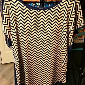 Espresso blue/gold blouse. 2x